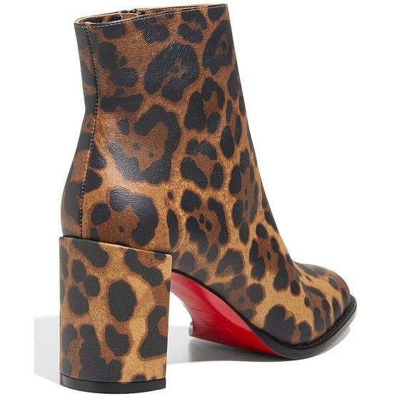 Christian Louboutin Adoxa Leopard Ankle Boots Booties Brown 36 - Picture 3 of 6